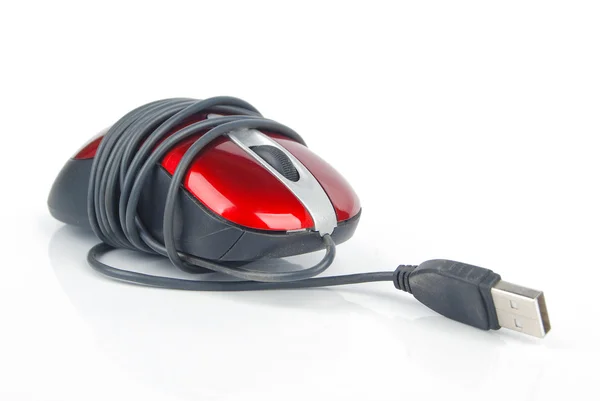 Mouse del computer rosso — Foto Stock