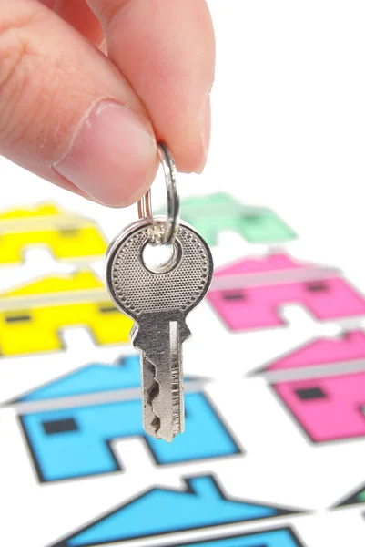 Anahtar ve ev — Stok fotoğraf