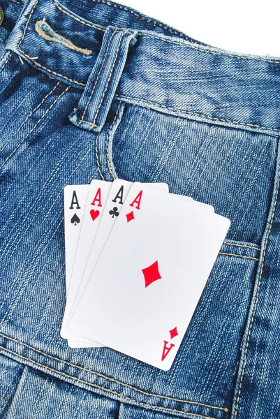 Poker et jeans — Photo