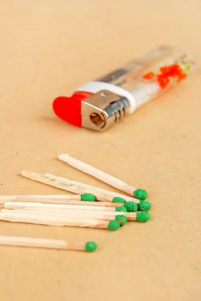 Match and lighter — Stock Photo, Image