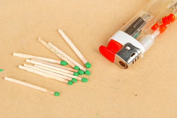 Match and lighter — Stock Photo, Image