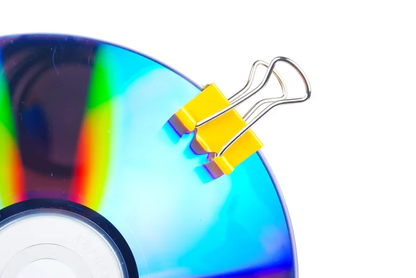 Paperclip y DVD — Foto de Stock