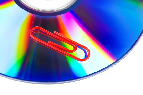 Paperclip and DVD — Stock Photo, Image