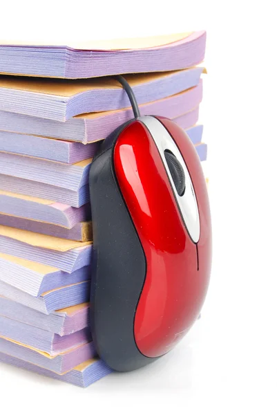Computer mouse and document — Stock Photo, Image