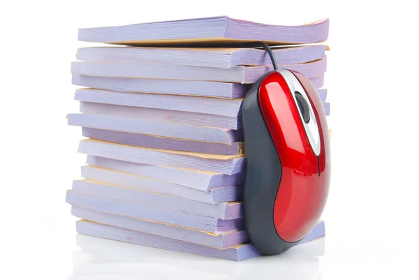 Computer mouse and document — Stock Photo, Image