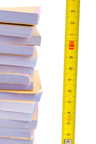 Document and tape ruler — Stock Photo, Image