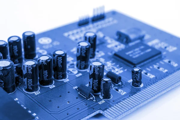 Blauwe pcb — Stockfoto