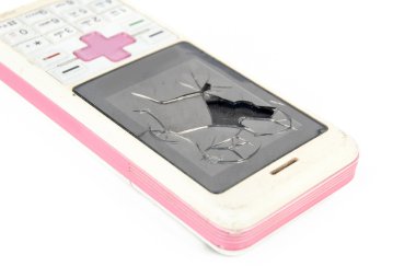 Broken mobile phone clipart