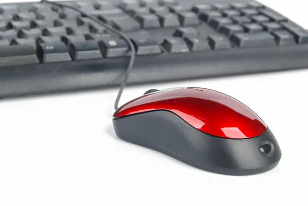 Mouse e teclado de computador — Fotografia de Stock