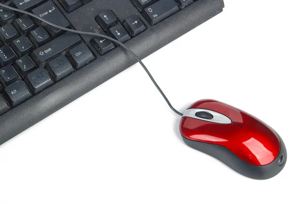 Mouse e teclado de computador — Fotografia de Stock