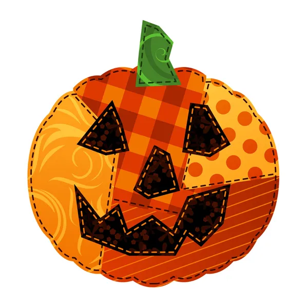 Patchwork Pumpkin — Stock Vector