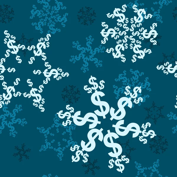 Dollar Zeichen Schnee Hintergrund Stockillustration