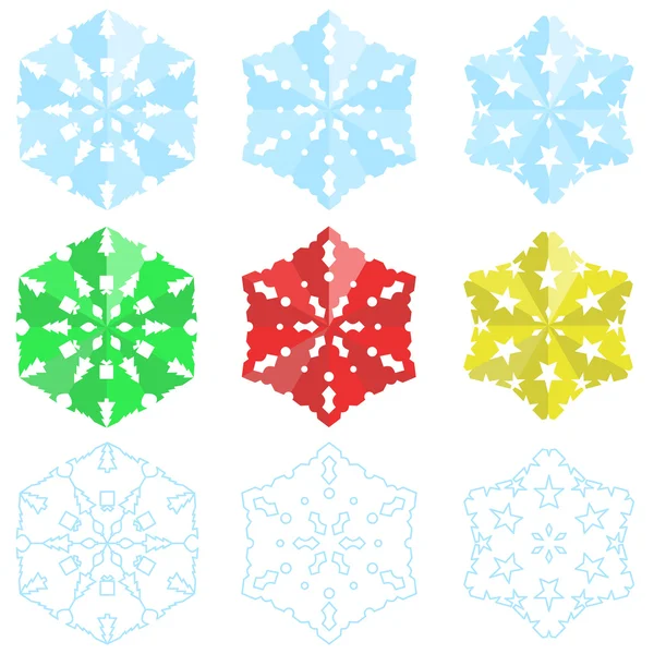 Papier Noël flocons de neige — Image vectorielle