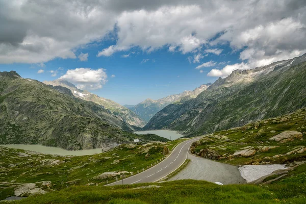 Grimselpass Switzerland August 2019 View Grimselsee Lake High Mountain Pass — Stock Photo, Image