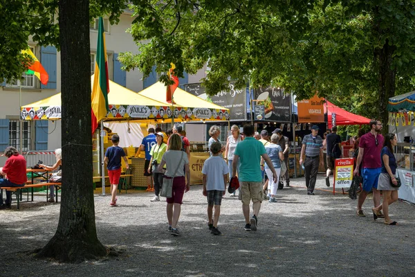 Zurich Switzerland July 2019 People Enjoying Zurich Festival Zurich Switzerland — стоковое фото