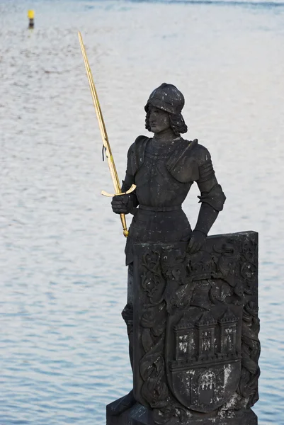 Die Statue des Ritters Bruncvik — Stockfoto