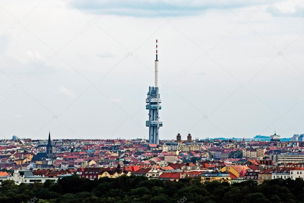 Zizkov TV transmitter in Prague