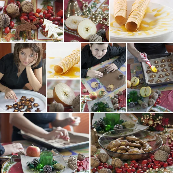 Collage de cocina de Navidad — Foto de Stock