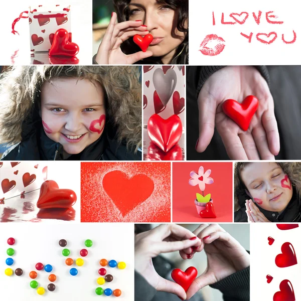 Valentine collage — Stock Photo, Image