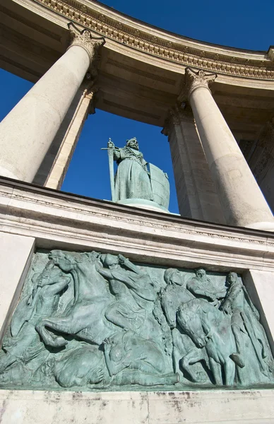 Heroes torg (Hjältarnas torg) budapest, Ungern — Stockfoto