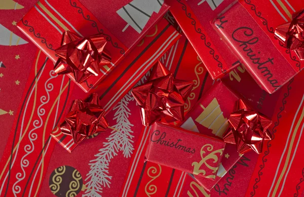 Red Christmas gifts — Stock Photo, Image