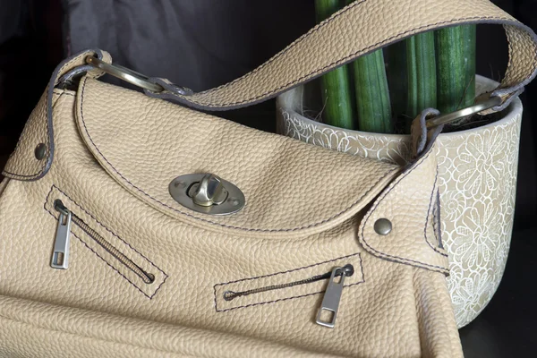 Beige handbag for women — Stock Photo, Image