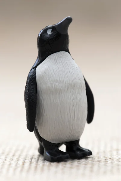 Plastic toy figurine - penguin standing — Stock Photo, Image