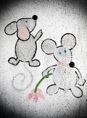 Two cartoon mouses clipart