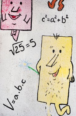 geometrik şekiller ve matematiksel formüller