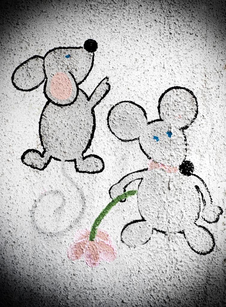 Two cartoon mouses