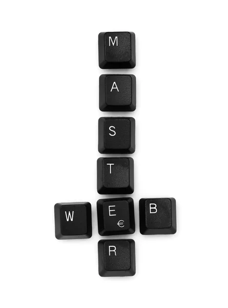 Signe WEB MASTER écrit sur un clavier — Photo