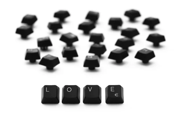 Miłość znak klawiszy — Zdjęcie stockowe