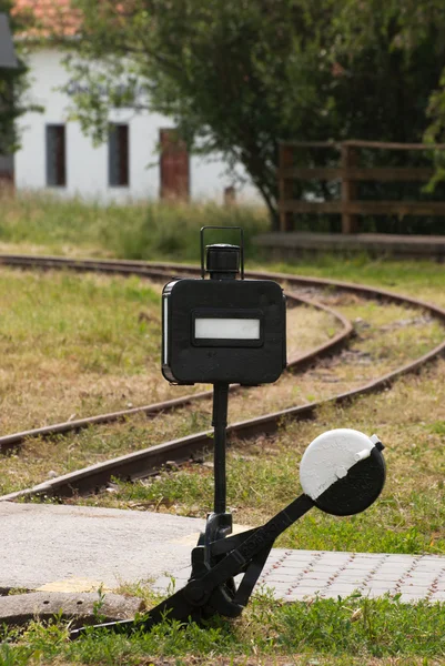 Vecchio interruttore manuale della ferrovia — Foto Stock