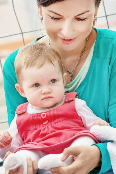 Baby girl with mother — Stock Photo, Image