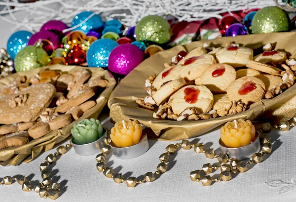 Homemade christmas table — Stock Photo, Image