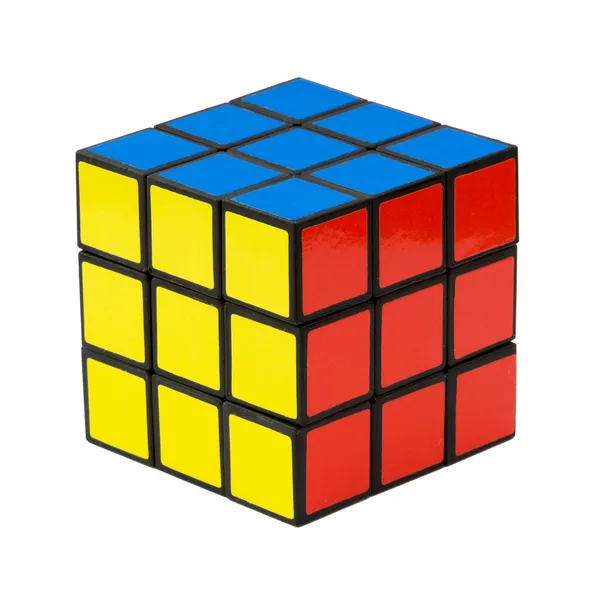 Rubik's kubus op een wit — Stockfoto