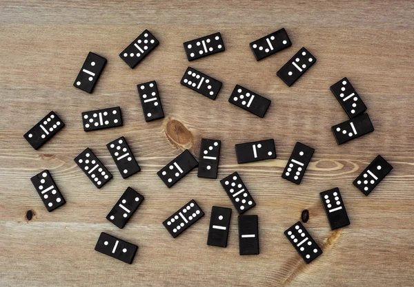 Black dominoes — Stock Photo, Image
