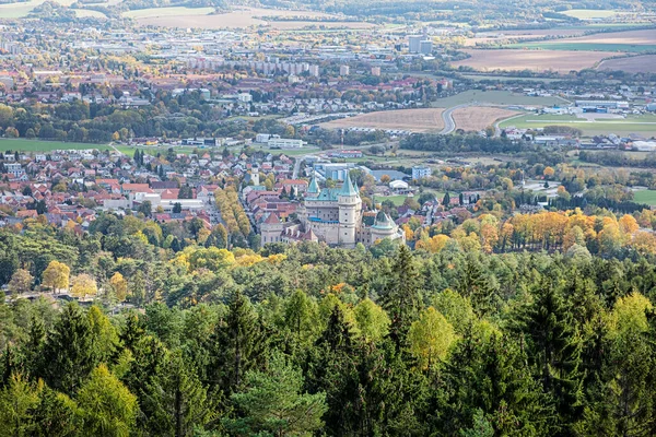 Castillo Bojnice Desde Torre Turismo Cajka República Eslovaca Tema Arquitectónico — Foto de Stock