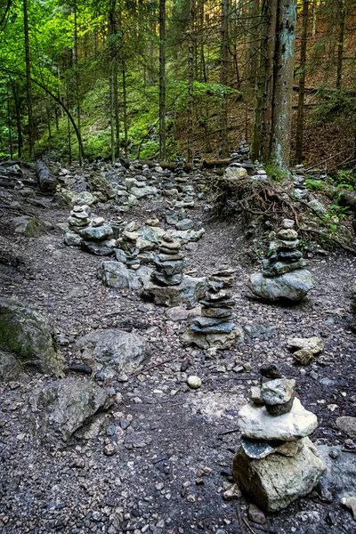 Stone Mounds Little Fatra Slovak Republic Hiking Theme Seasonal Natural — Fotografia de Stock