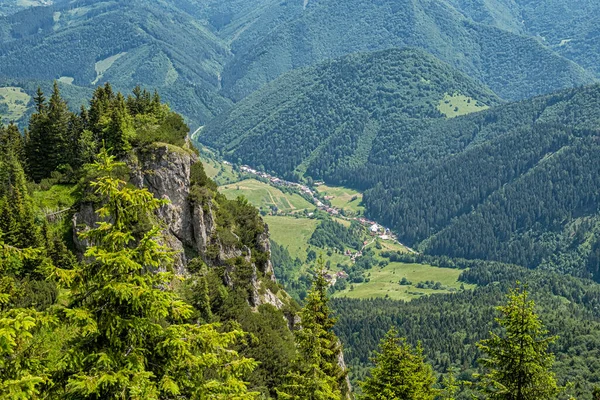 Вид Вершины Большой Рожсутец Маленькой Фатры Словацкого Залива Пешие Прогулки — стоковое фото