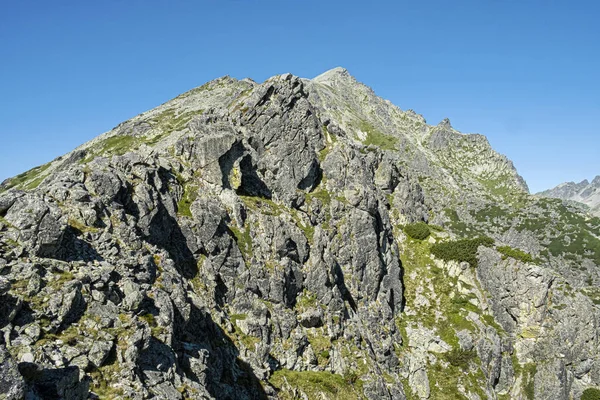 Wycieczka Slavkovsky Szczyt Tatry Wysokie Republika Słowacka Temat Wędrówki — Zdjęcie stockowe