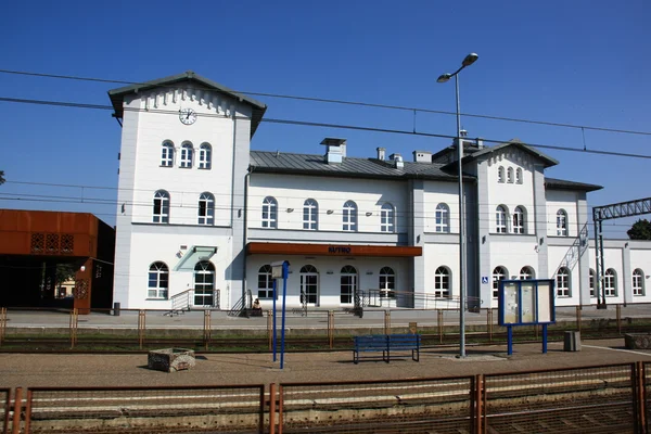 역에 있는 기차 — 스톡 사진