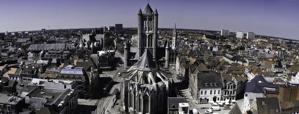 Panoramic view of Saint Bavo Cathedral — Stock Photo, Image