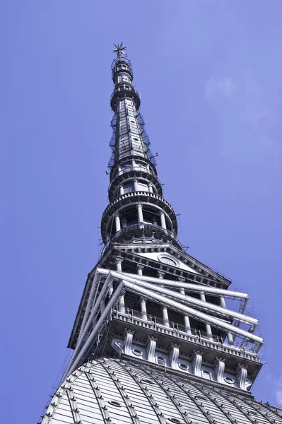 Upper part of Mole Antonelliana — Stock Photo, Image