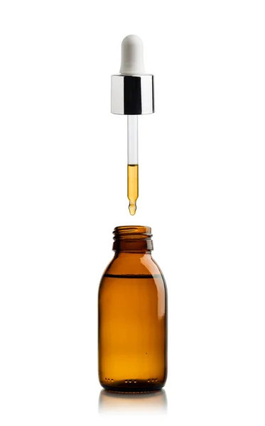 Cosmetic Bottle Essential Oil Pipette Dripping Oil Stock Image