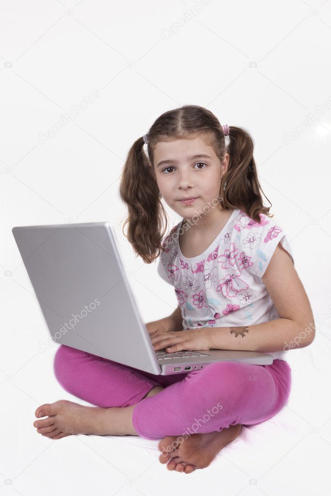 Sitting with Laptop