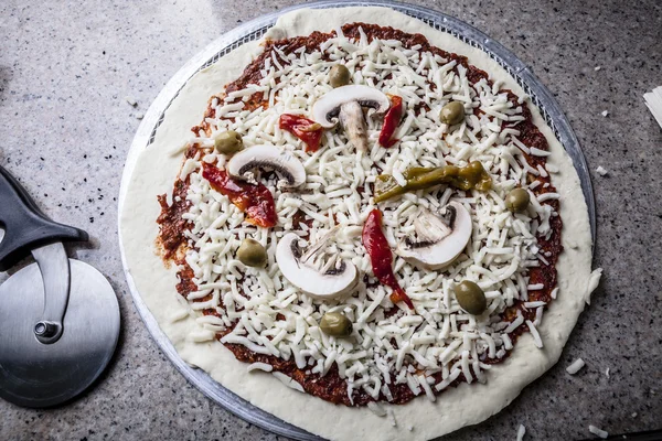 Pizza Making — Stock Photo, Image