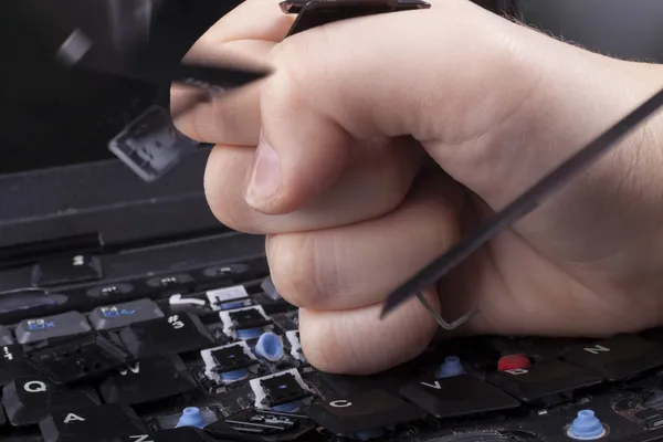 Braking Laptop — Stock Photo, Image