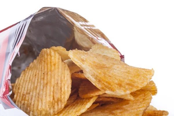 Chips i påsen — Stockfoto