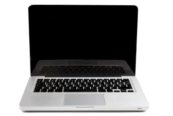 Silbernes Laptop — Stockfoto